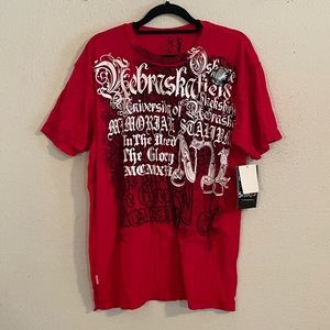 NEBRASKA CORN HUSKERS GRAPHIC T-SHIRT NWT